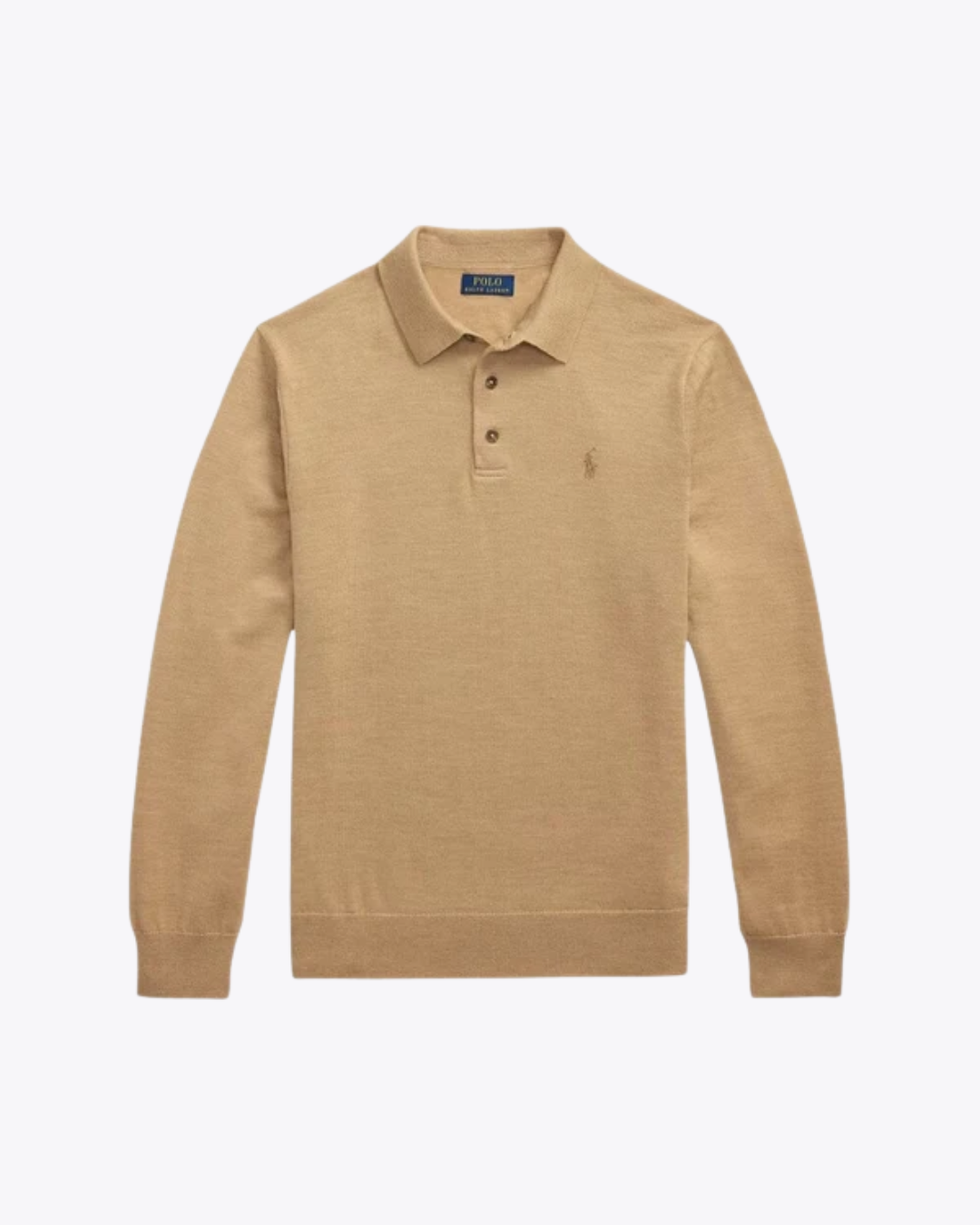 Feinstrick-Pullover aus Wolle mit Polokragen