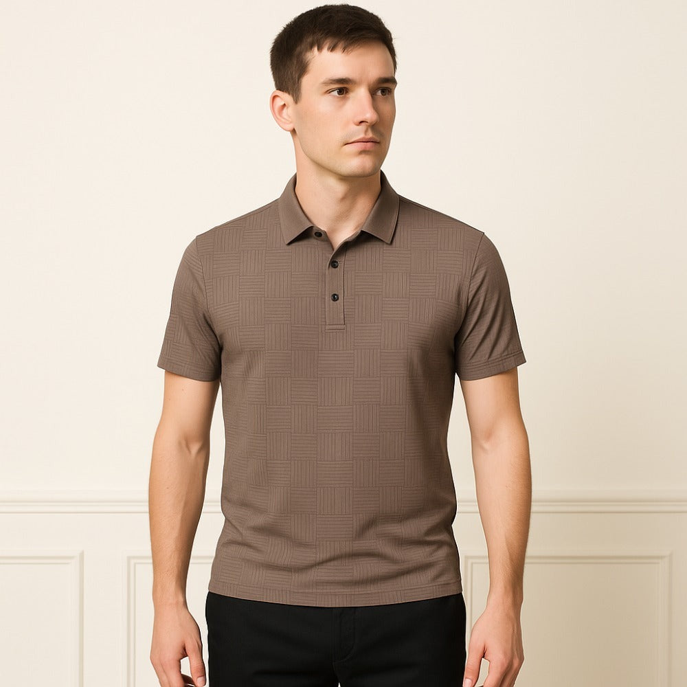 Minimal Poloshirt Coastal Line
