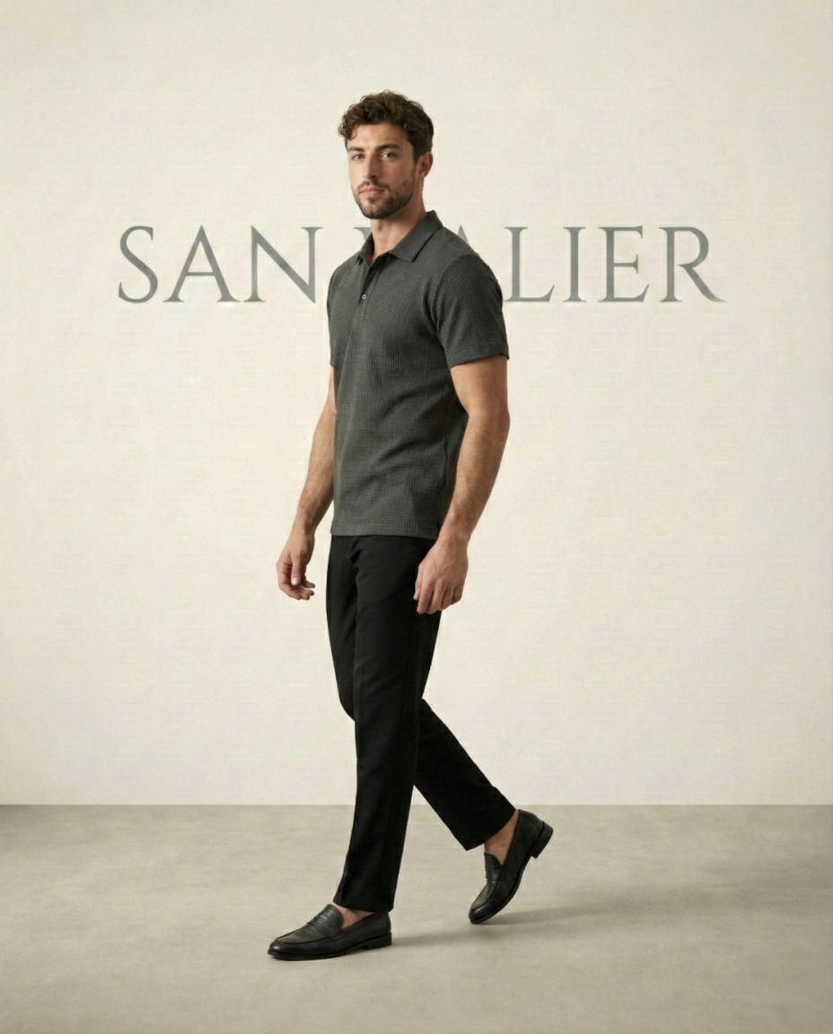 Herren Old Money Polo – Arrevier (knitterfrei)