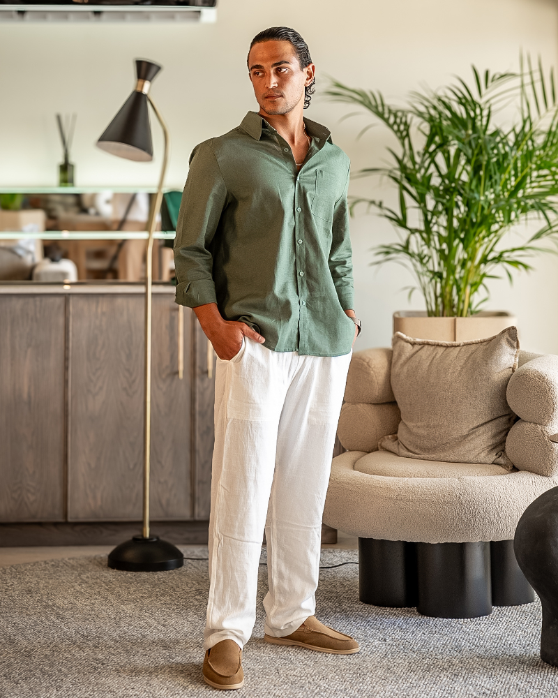 Bordeaux Set aus Hemd & Hose