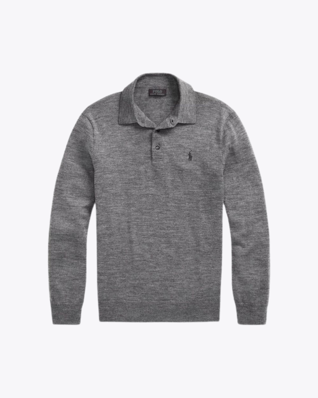 Feinstrick-Pullover aus Wolle mit Polokragen