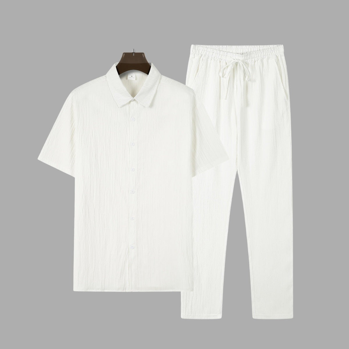 Set aus strukturiertem Hemd & Hose Riviera Ease