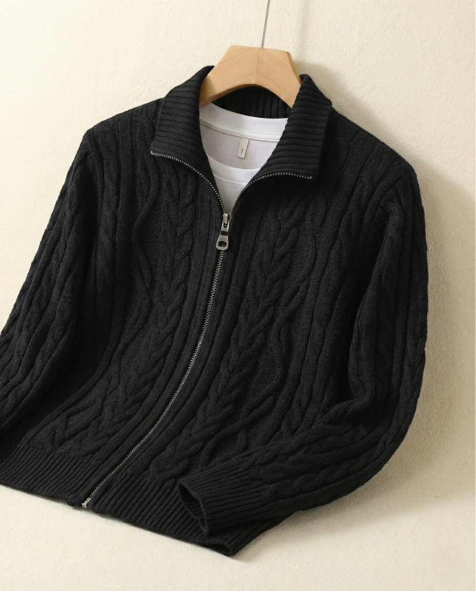 Herren-Halfzip-Pullover mit Stehkragen Fontaine