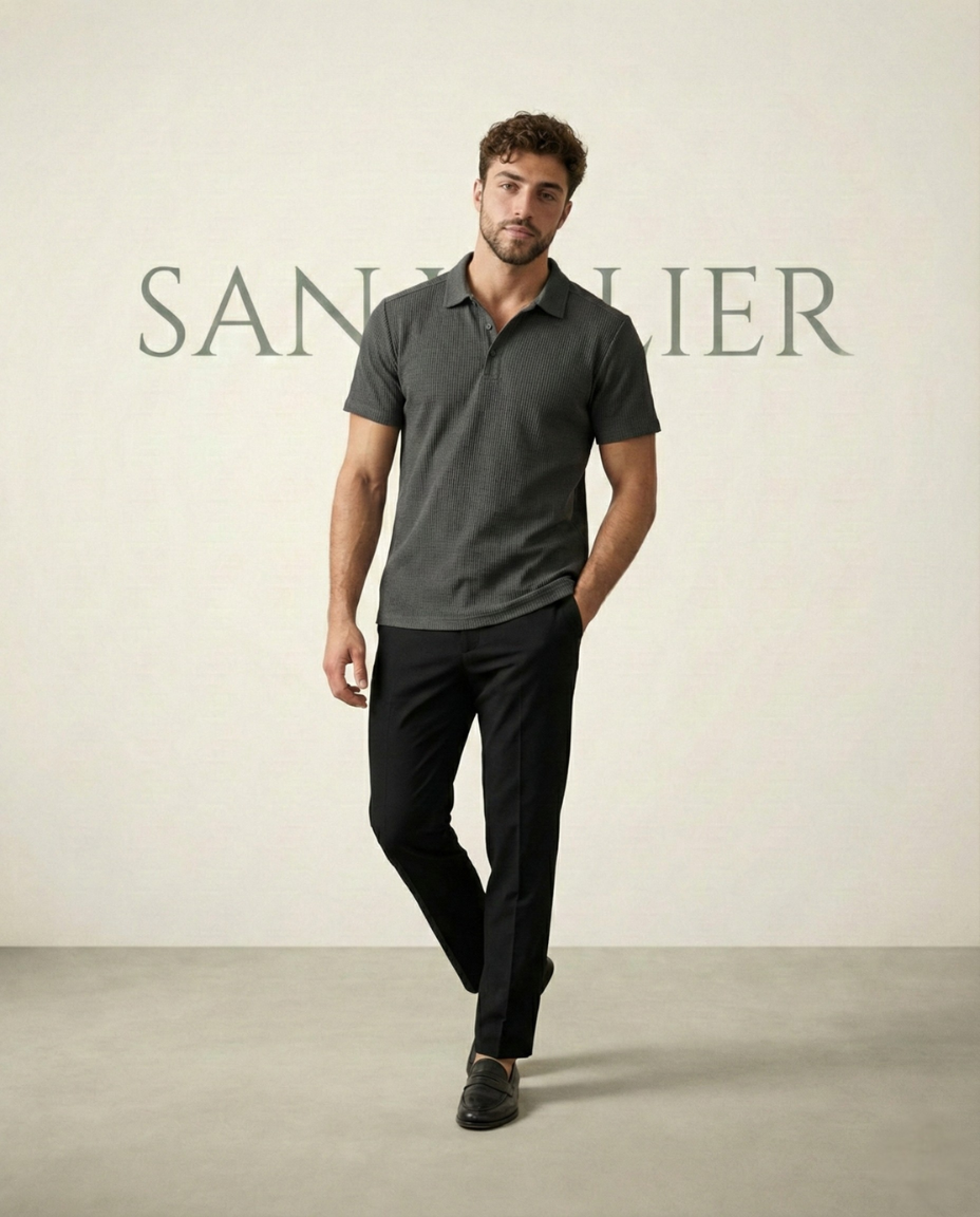 Herren Old Money Polo – Arrevier (knitterfrei)
