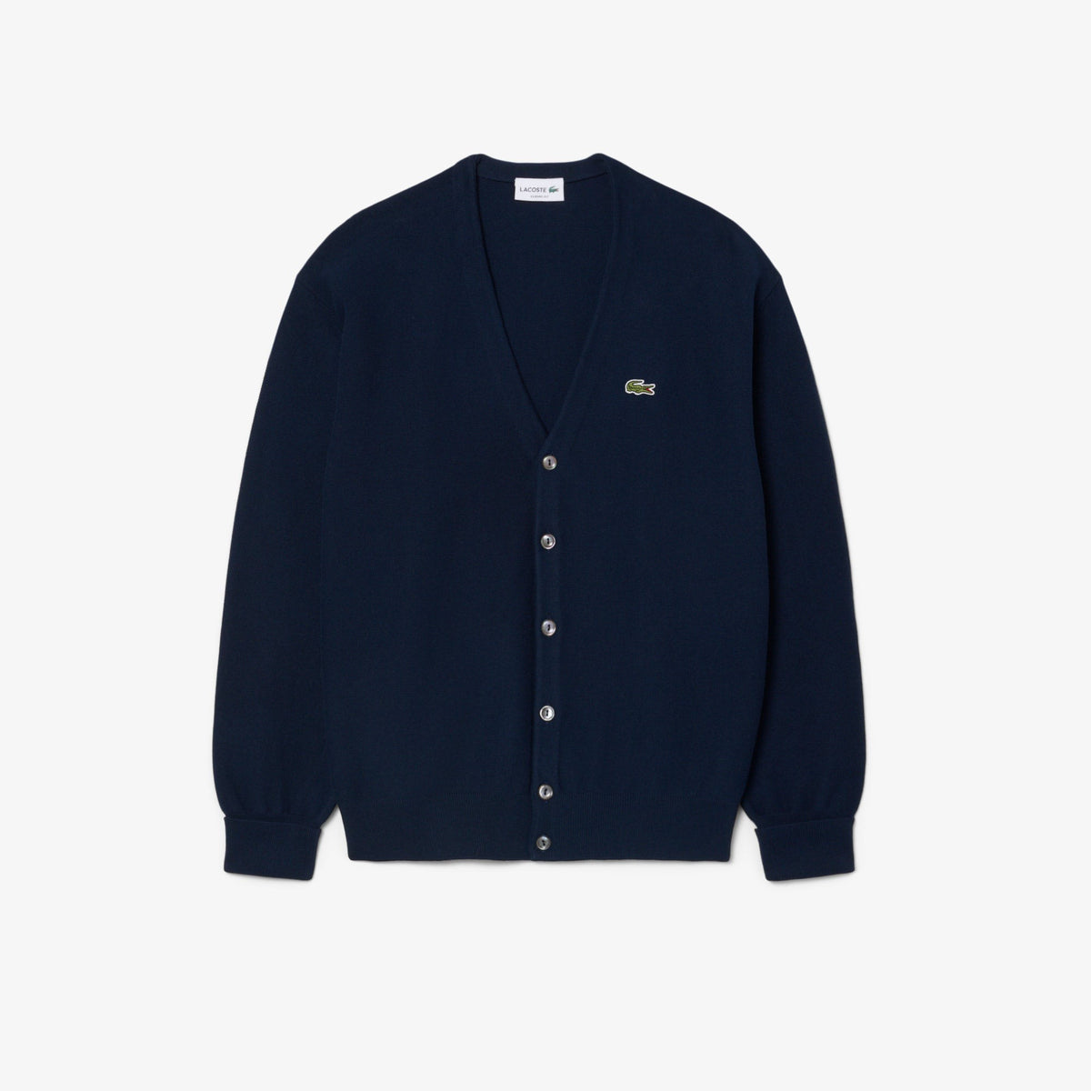 Cotton Moss-Stitch Cardigan — men's cardigans, front view