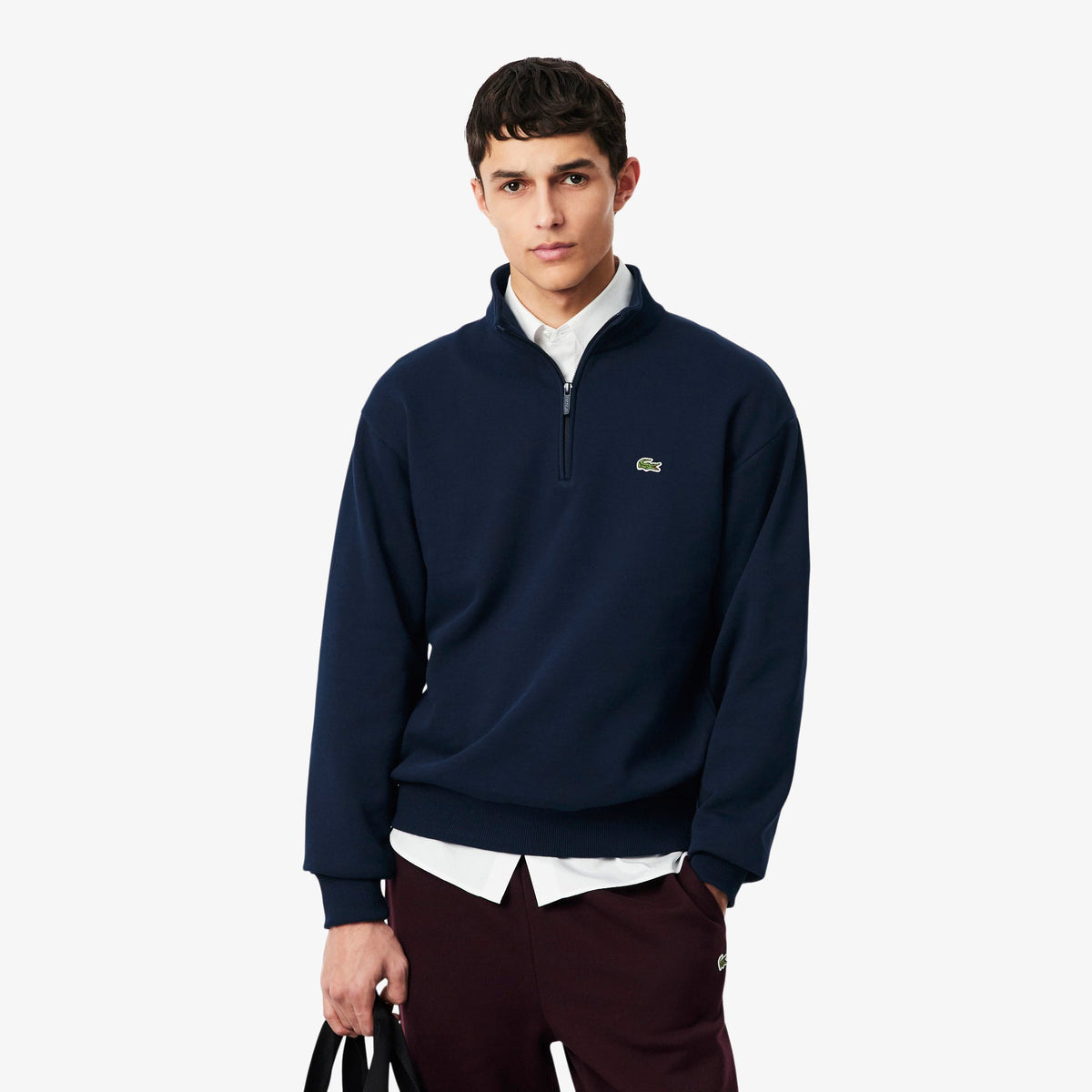 Fleece Quarter-Zip Sweatshirt — men's sweatshirts, back view